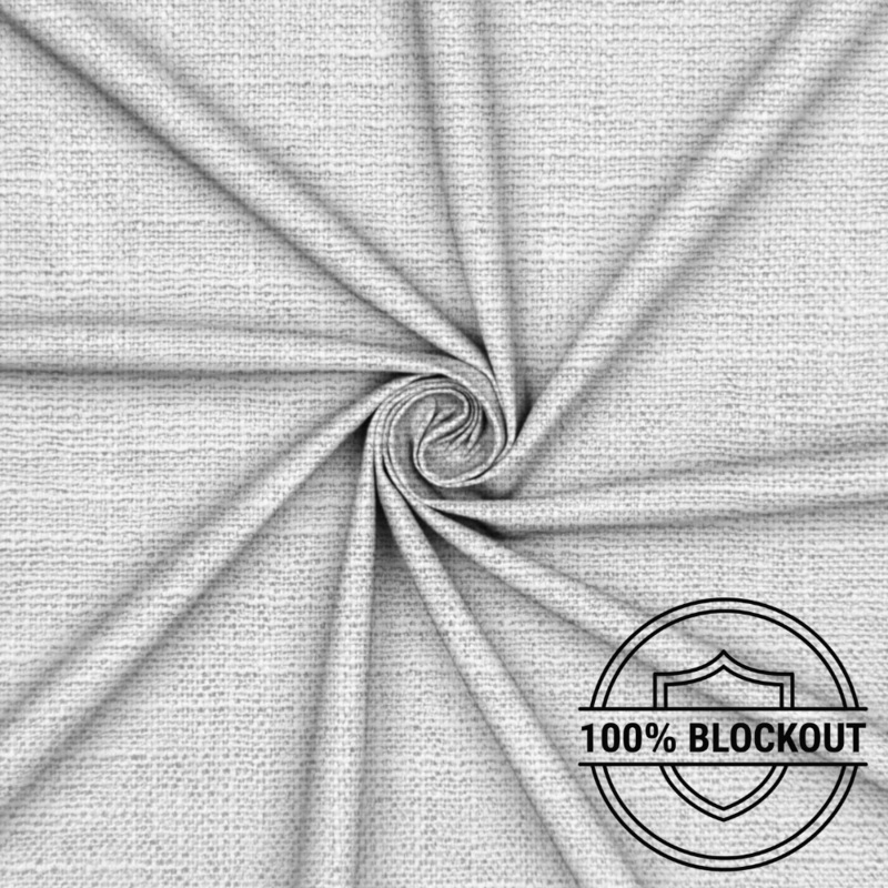 Orient Linen Look Curtaining Pure White Per Meter