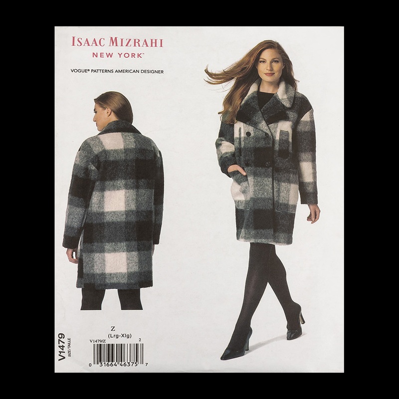Vogue Isaac Mizrahi Misses’ Coat Pattern V1479 Size Z (LRG-XLG)