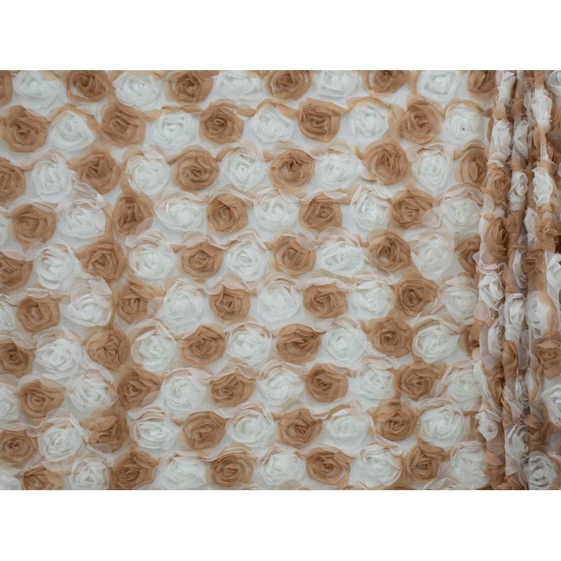 130cm Laser Cut 2tone Rose Tulle BF652-2 BF652-2