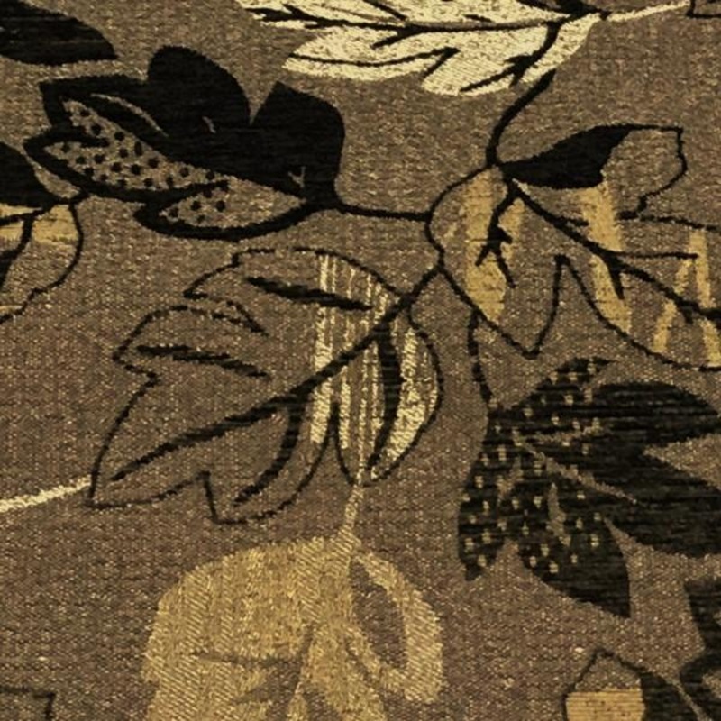 Burren Basalt Leaves Brown Upholstery Fabric Order Product