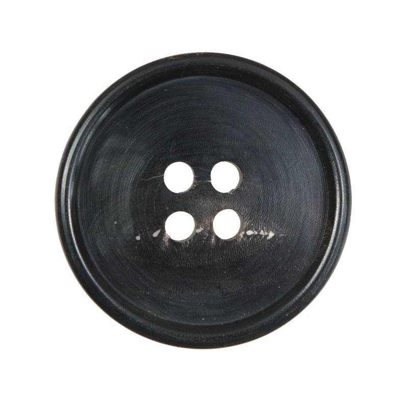 Dark Brown Horn 4-Hole Button – 44L/28mm