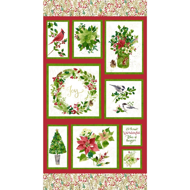 Merry and Bright Multi 24″ Panel