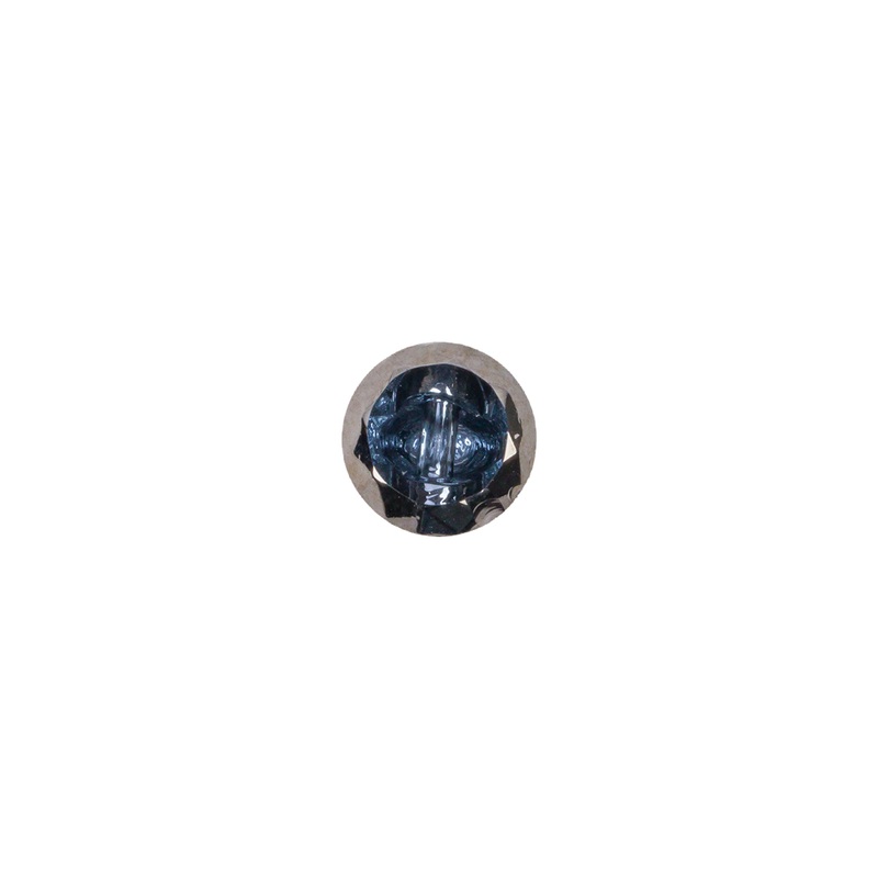 Platinum/Light Blue Glass Button – 14L/9mm