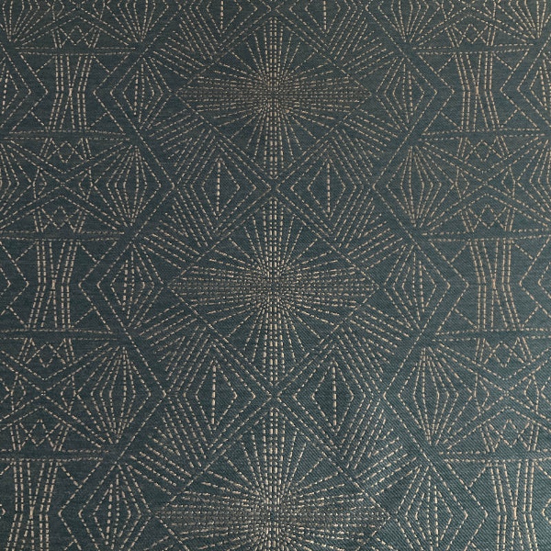 Remnant of Designtex Starburst Dark Blue Green Upholstery Fabric Order Product 1