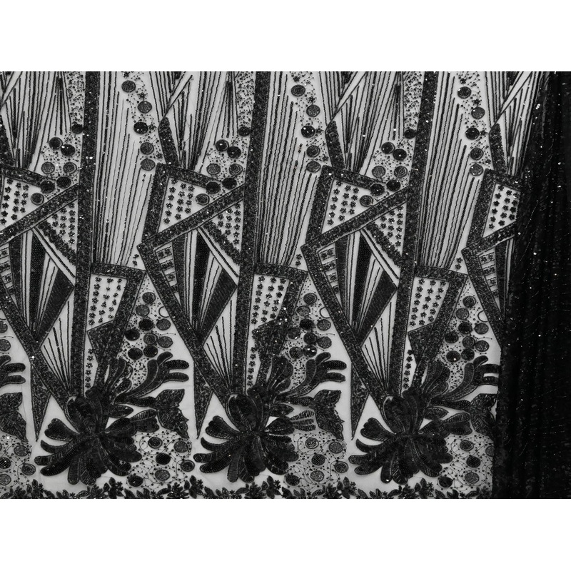 130cm Dazzling Beaded Sequins Tulle BF716-2 BF716-2