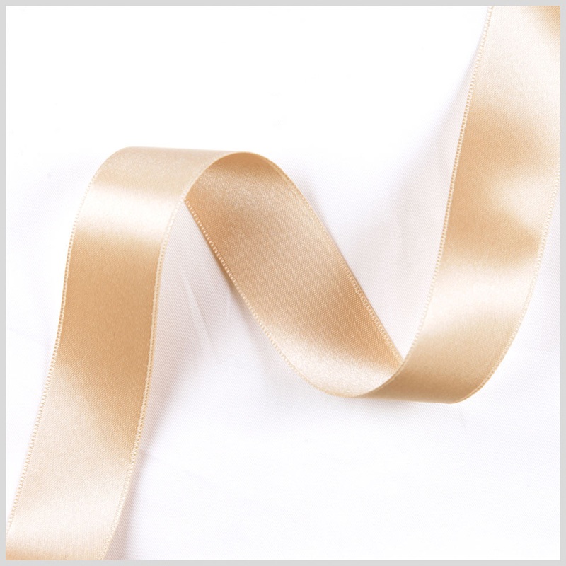 2.5″ Tan Double Face French Satin Ribbon