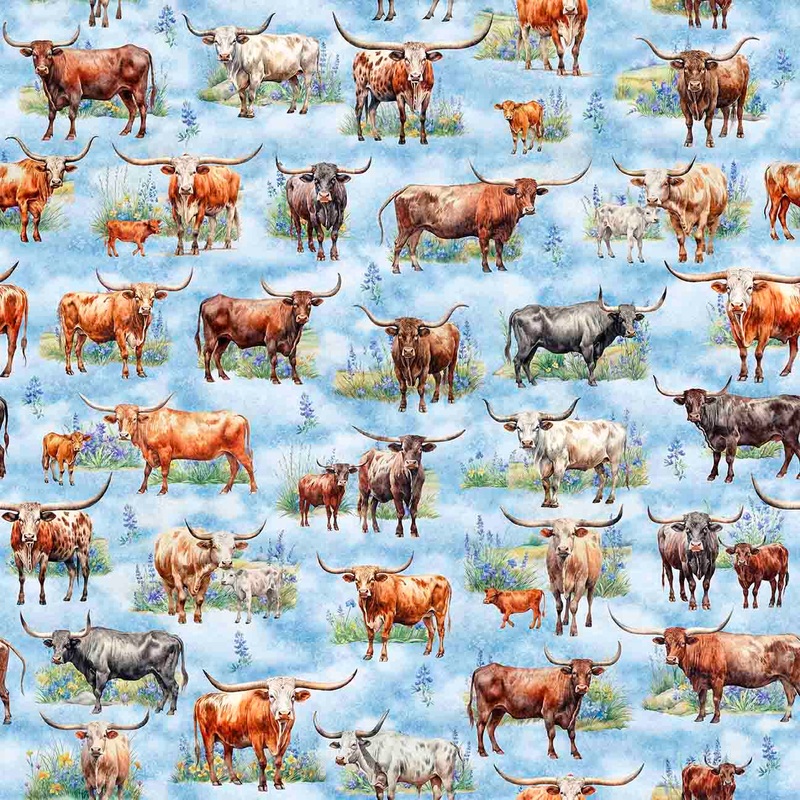 2025 All Texas Shop Hop / Cattle in Blue