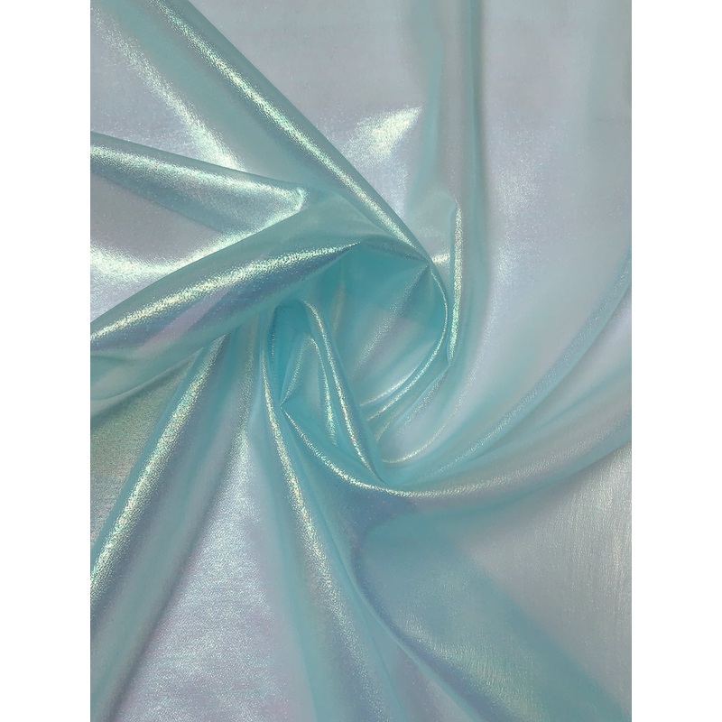 Aurora Borealis Organza – Crystal Blue Fabric by the Yard