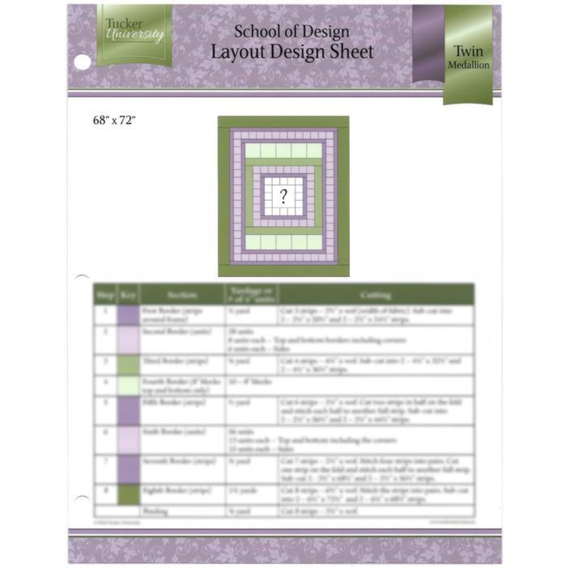 CLEARANCE – Tucker University Twin Medallion Design Sheet Layout