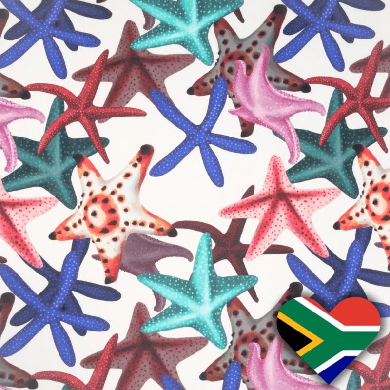 Eco Fabric Starfish White #2103 Per Meter