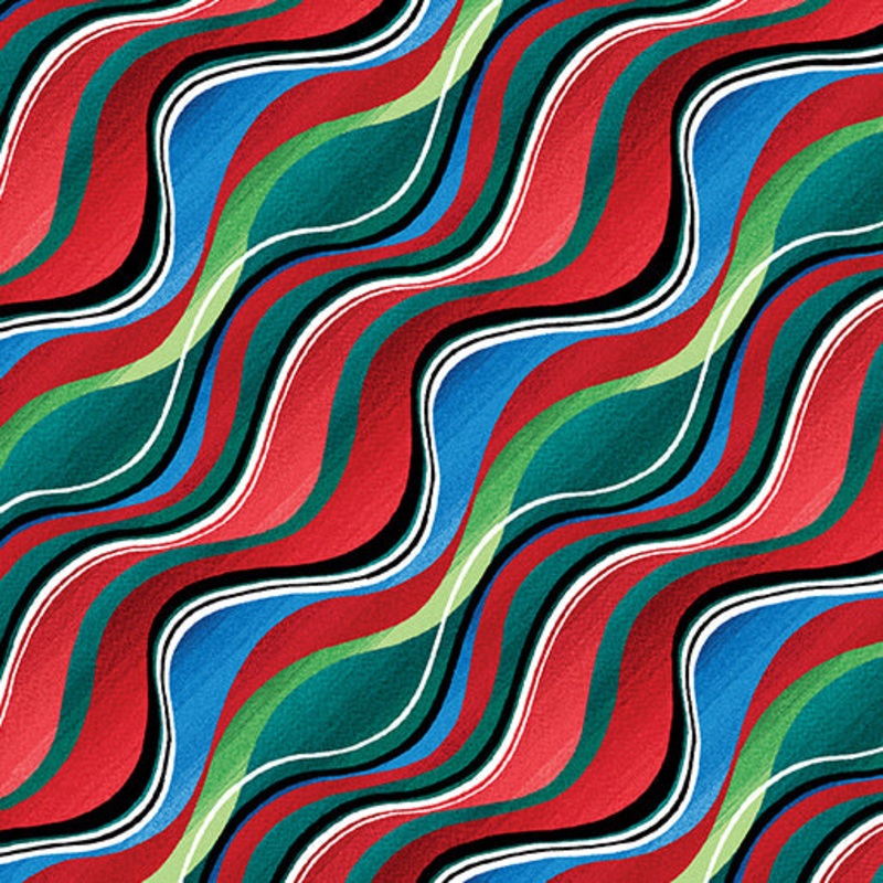 Holiday Frolic 16608-99 Swirl Stripe Multi