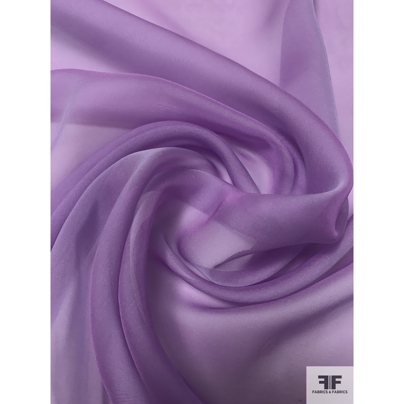 Iridescent Silk Chiffon – Icy Lavender Fabric by the Yard
