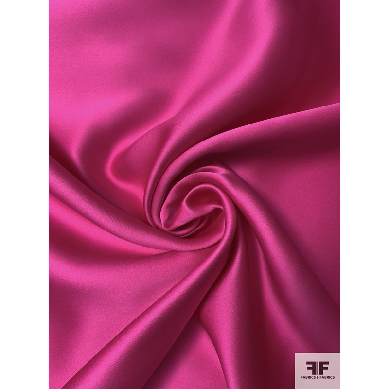 J Mendel Italian Silk Blend Double Face Satin – Magenta Fabric by the Yard