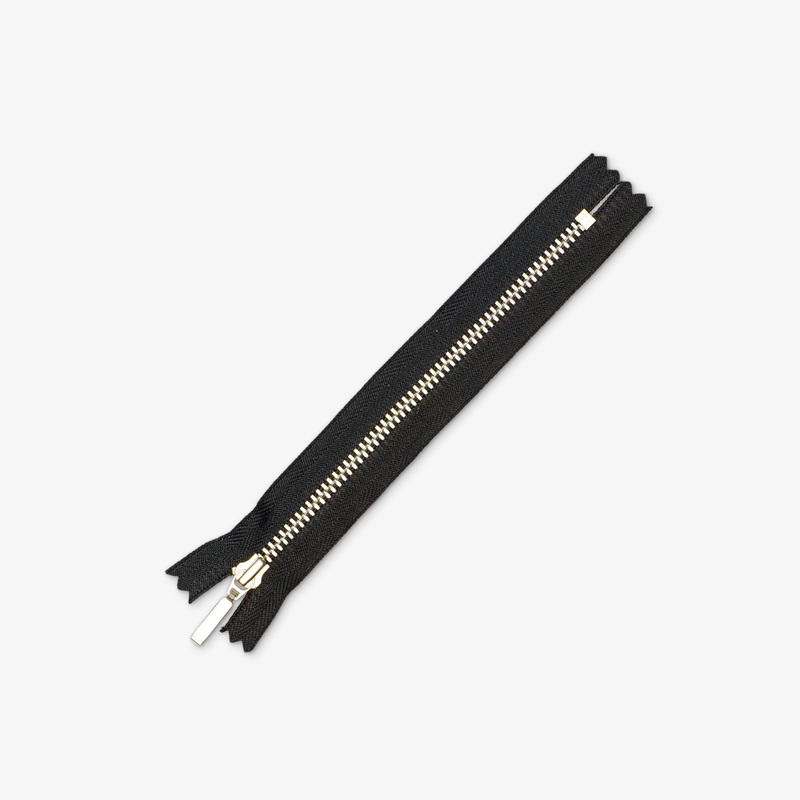Metal Zips Black Closed End 15cm