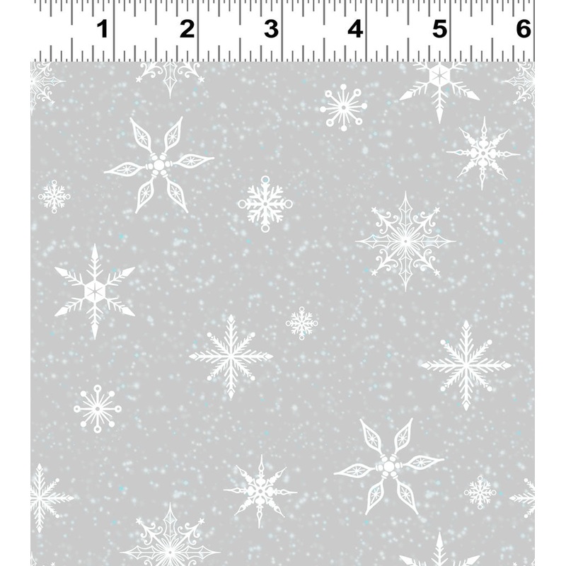 Snow Drift Y4203-5 Snowflakes Light Gray