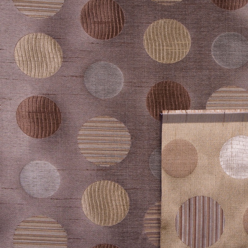 Brown Gold/Victorian Gold Geometric Shantung   /Dupioni