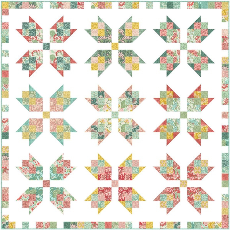 Tango – Starflower Quilt Kit – 66″ x 66″ – Includes Pattern & Binding