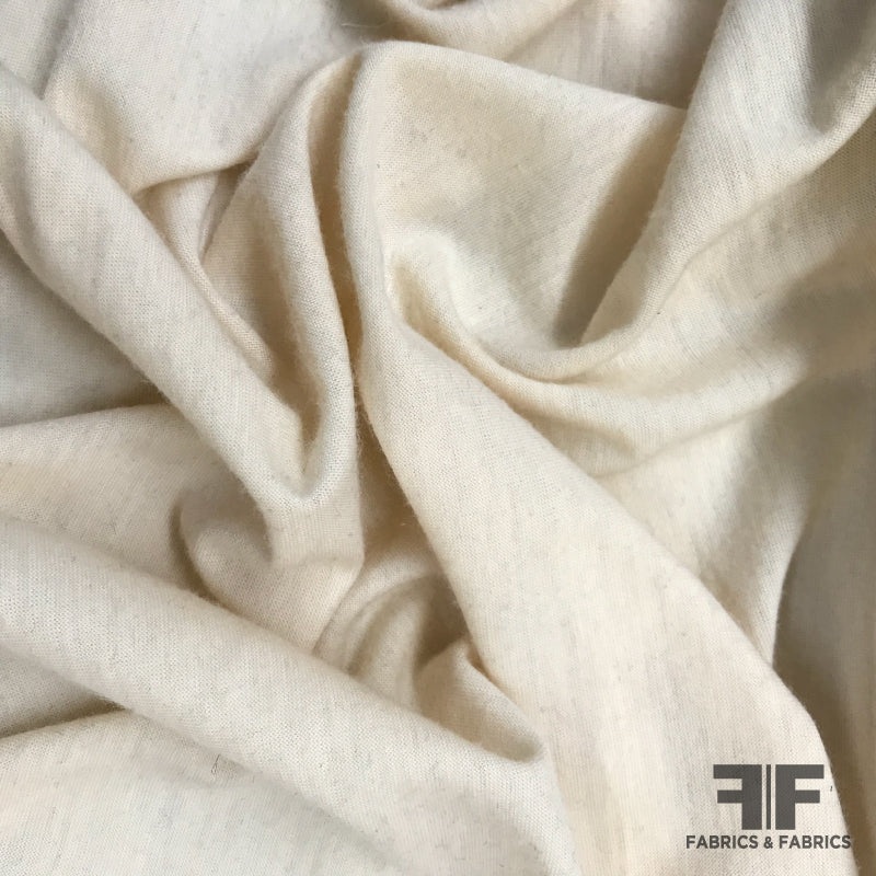 Wool Jersey Knit – Cream Fabric by the Yard