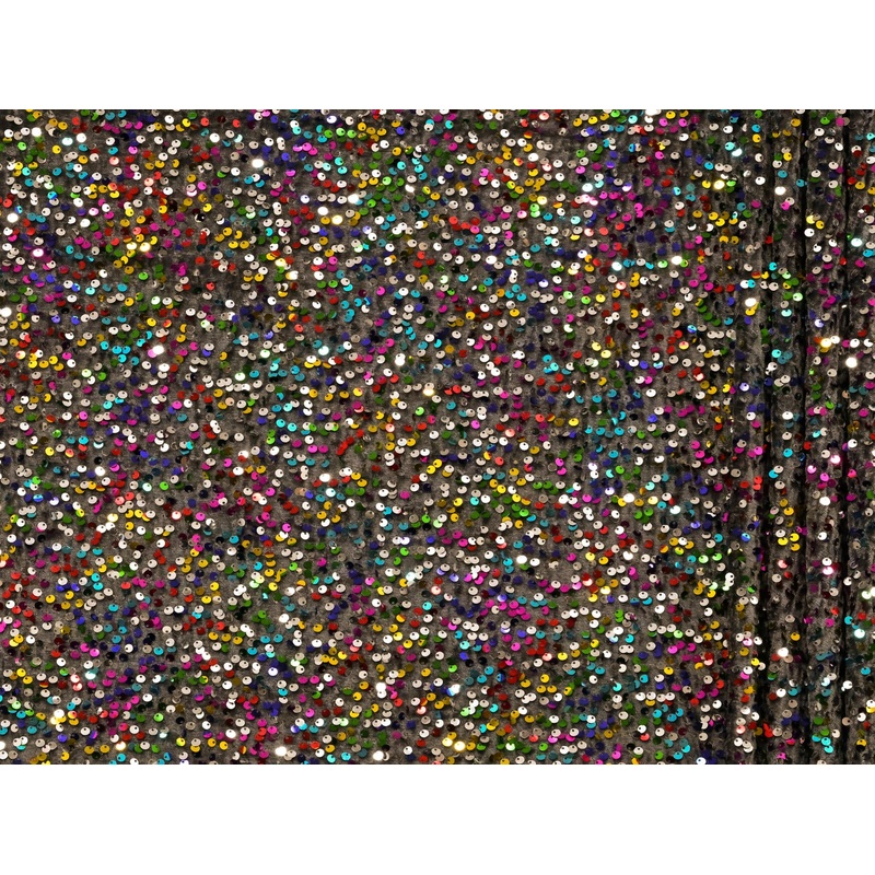 130cm Multi Colour Sequins Velour BF735-5 BF735-5