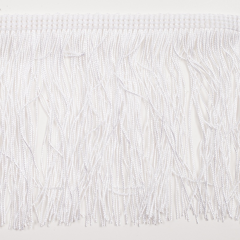4″ European White Chainette Fringe Trim