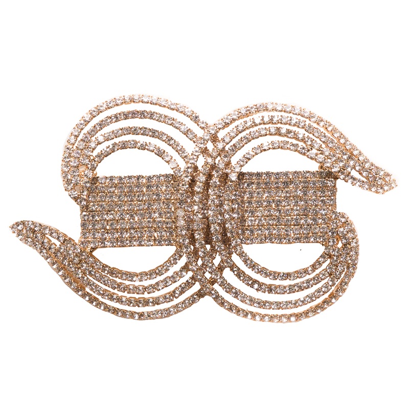 Crystal and Gold Rhinestone Ornament – 2.5″ x 4.5″