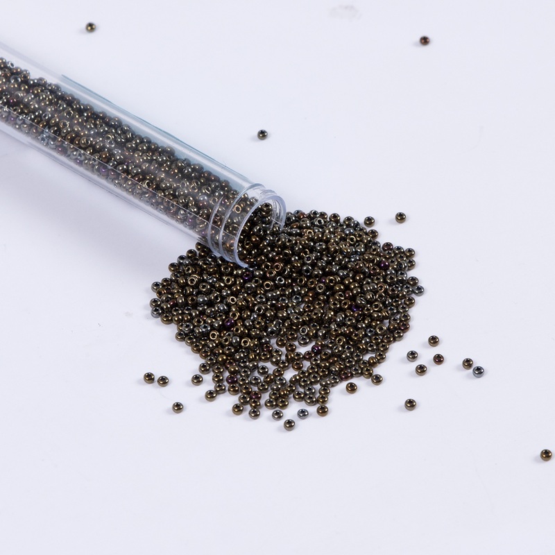 Iris Brown Iridescent Czech Seed Beads – Size 10