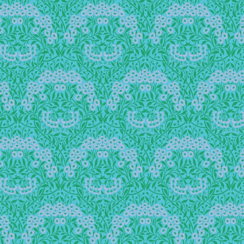 Kaffe x Morris & Co. / Michaelmas Daisy in Aqua
