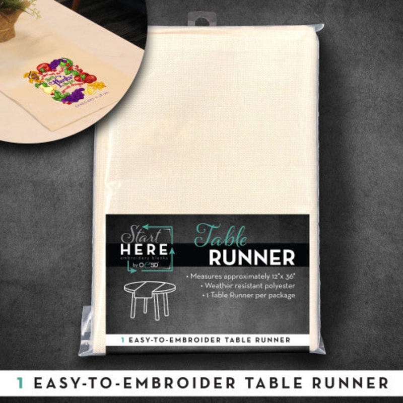 Table Runner Blanks Black