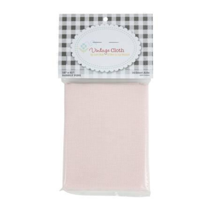 Vintage Cloth Barely Pink 14ct 18in x 21in