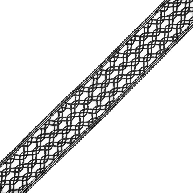 Black European Crochet Trim – 2.25″