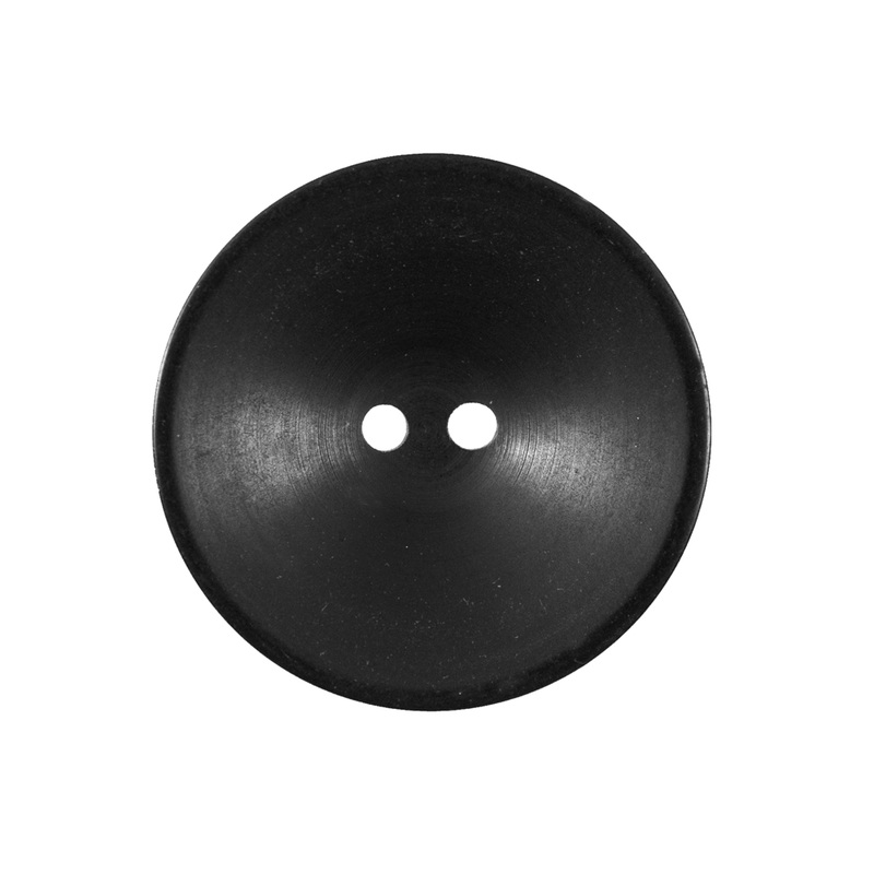 Black Plastic 2 Hole Button – 40L/25.5mm