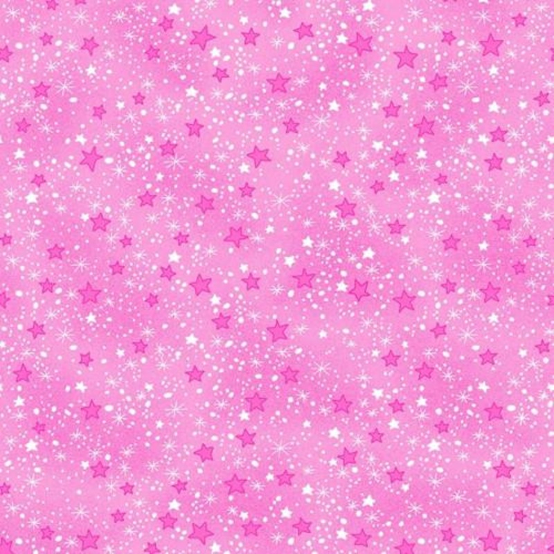 Comfy Flannel  –  Pink multi stars tonal N9831-22