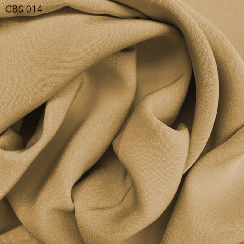 Silk Crepe Back Satin – Biscotti Brown Fabric by the Yard