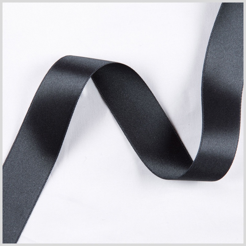 1.5″ Matte Black Double Face French Satin Ribbon