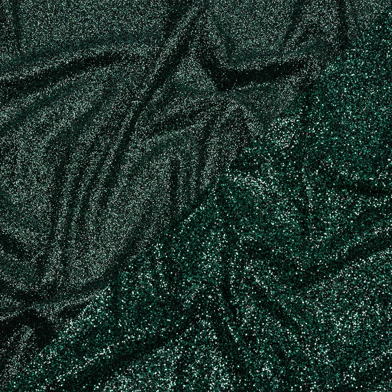 Double Faced Glitter Tulle – Dark Emerald and Black – Gala Collection