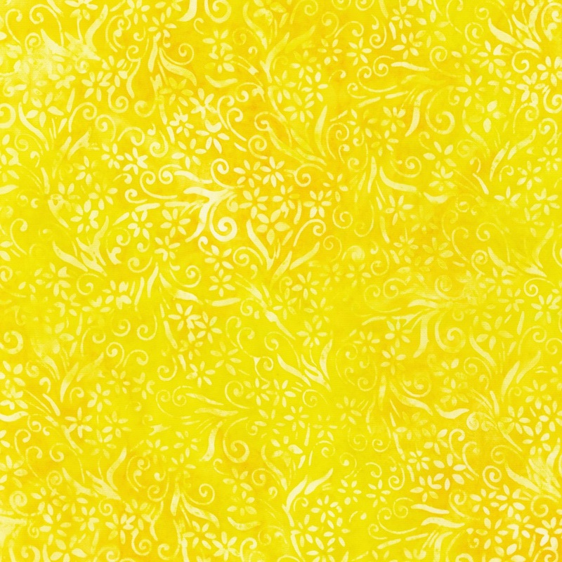 Floral Wave Batiks Yellow – (1)