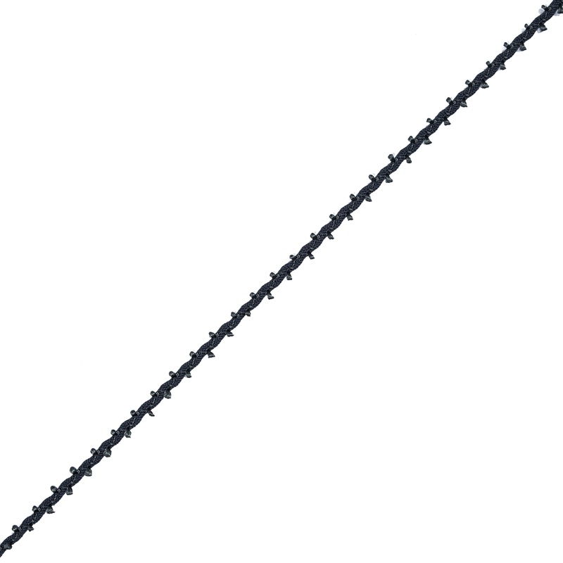 Charcoal European Crochet Trim – 0.25″
