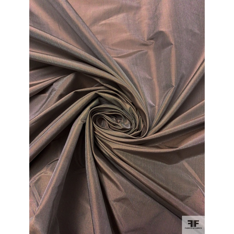 Iridescent Solid Silk Shantung – Driftwood Taupe Fabric by the Yard