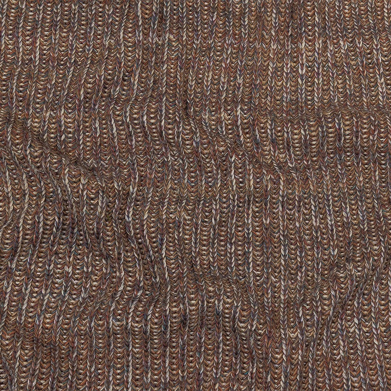Italian Beige, Barrier Reef and White Tweedy Blended Wool Ribbed Sweater Knit
