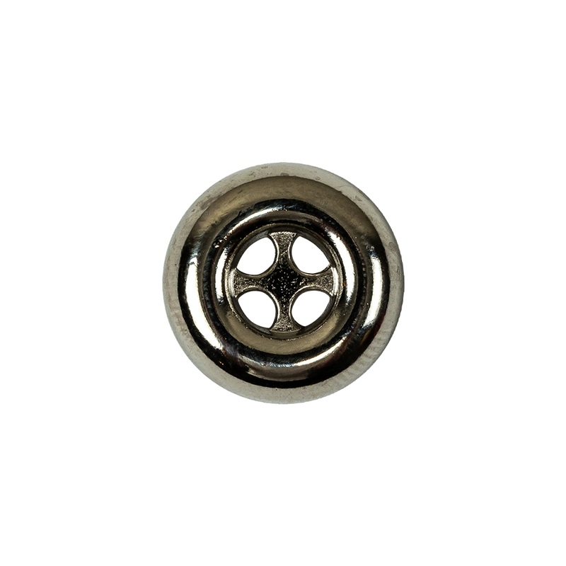 Italian Nickel 4-Hole Deepwell Metal Button – 28L/18mm