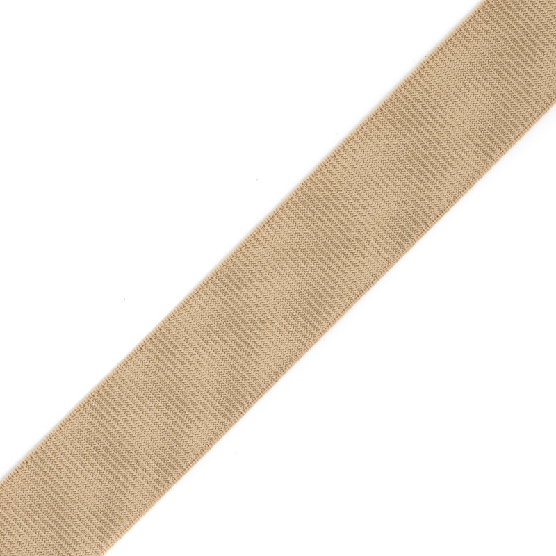 Khaki Stretch Grosgrain Ribbon – 1″