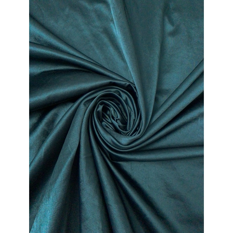 Italian Cotton-Blend Heavy Satin – Deep Pine Green Fabric by the Yard