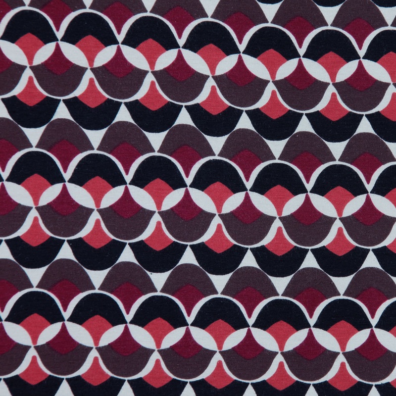 Multicolor Geometric Cotton Jersey Print