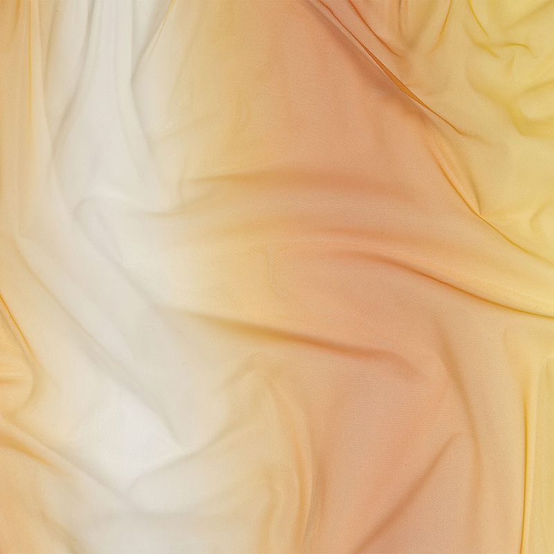 Ombre Stripes Shadow Tulle – Yellow, Orange and White