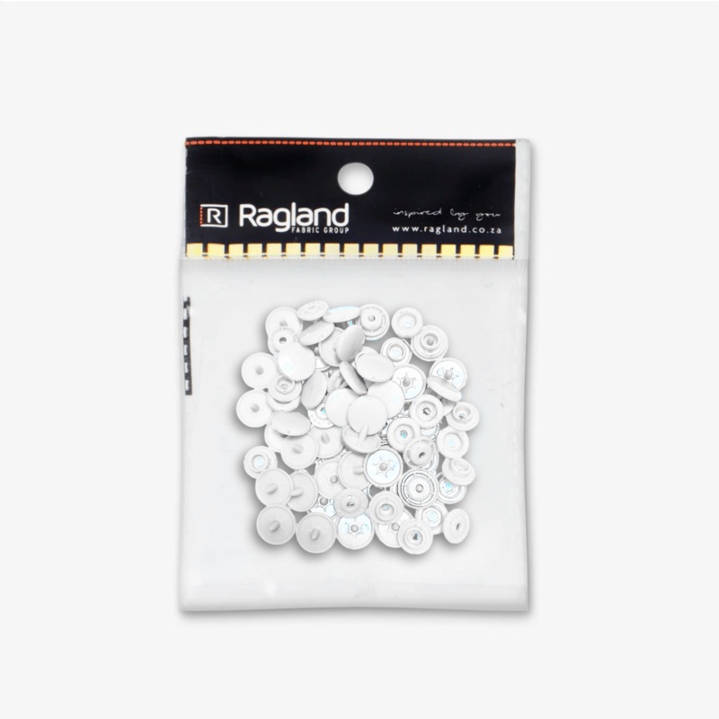 Plastic Snap Fastener – White (20’s)