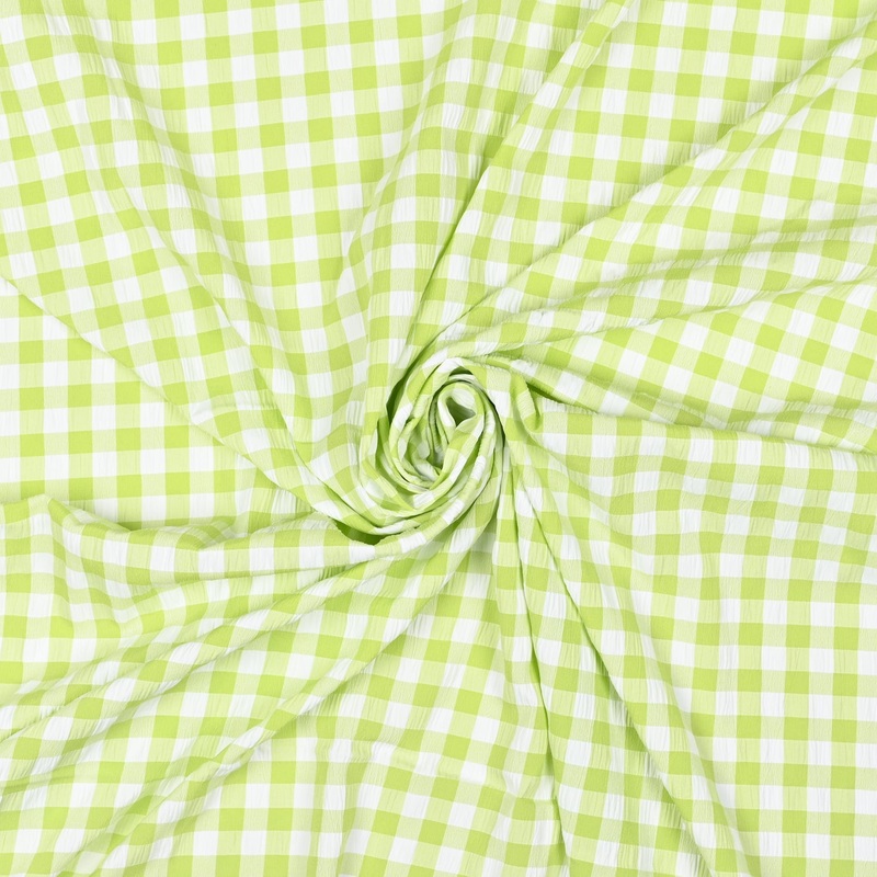 Summer Gingham Check 140cm Lime Green