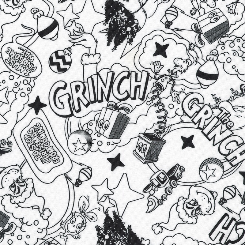 How The Grinch Stole Christmas / Outlines in White