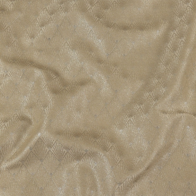 Metallic Drapery Jacquard – Champagne Digital Spots – British Imported