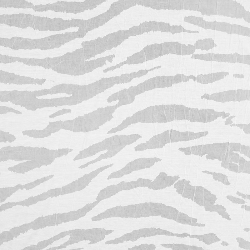 White Polyester Zebra Burnout