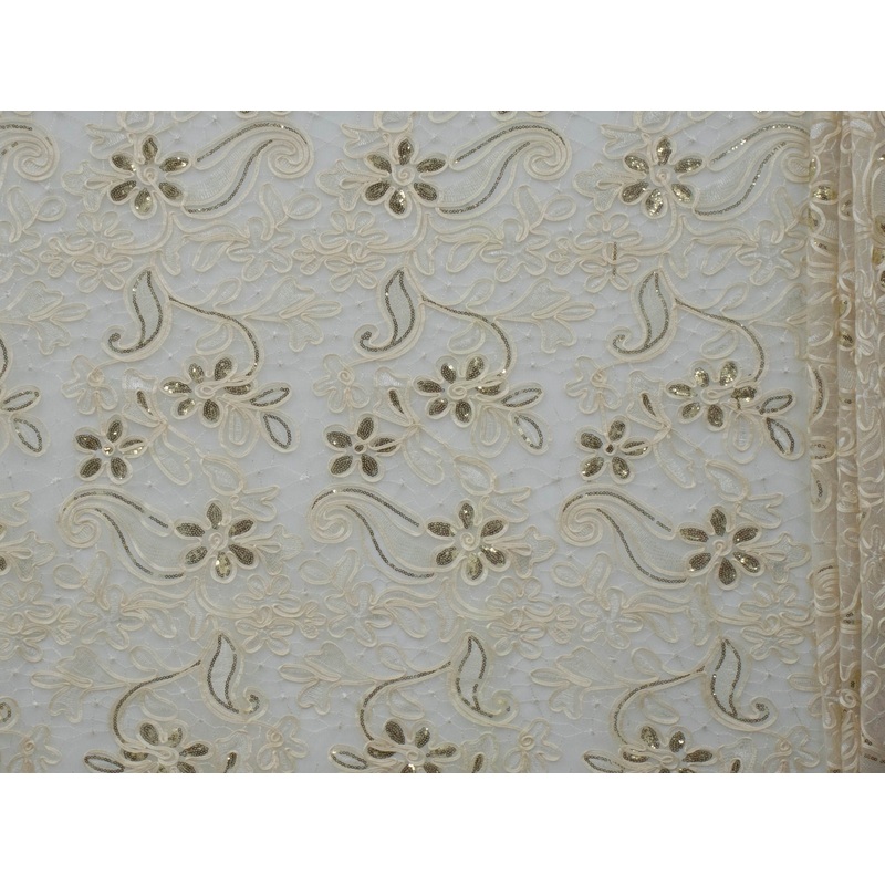130cm Corded Embroidery Sequins Mesh BF629-4 BF629-4